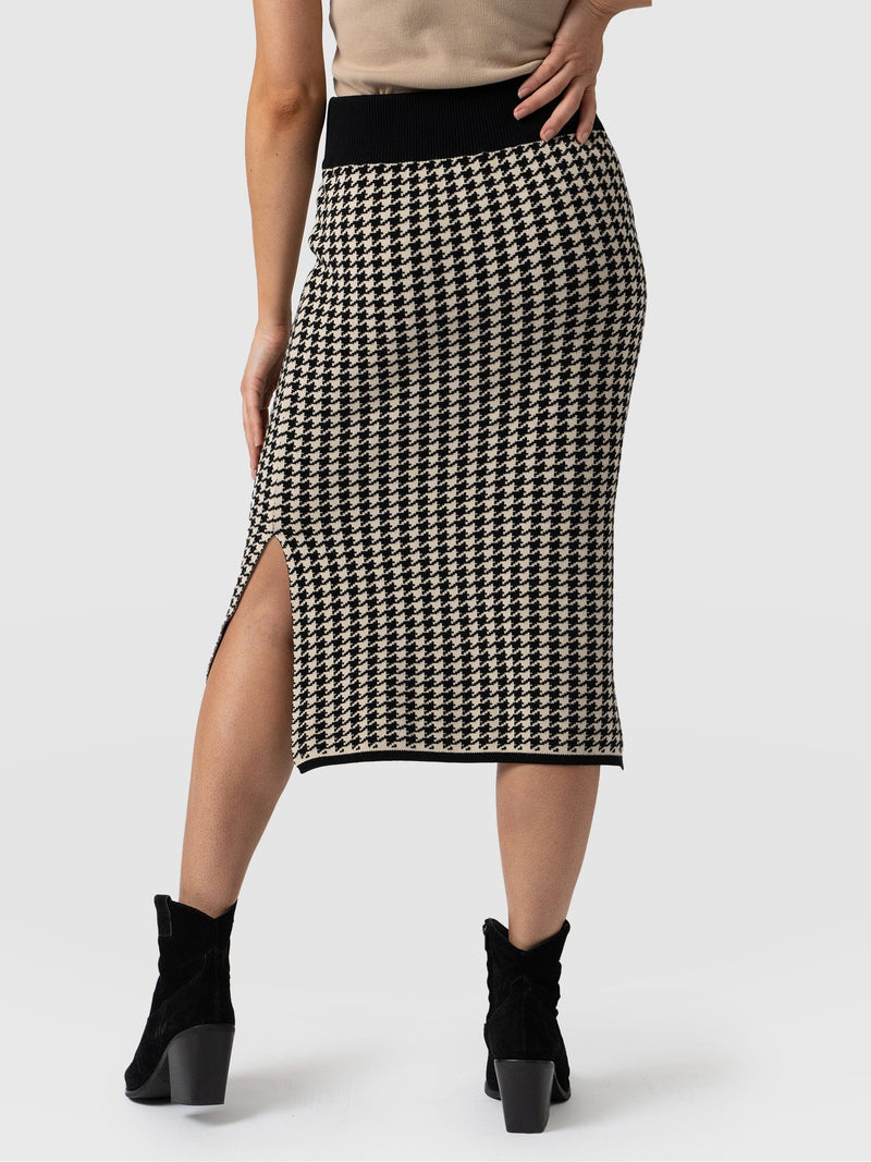 Warren Pencil Skirt - Houndstooth