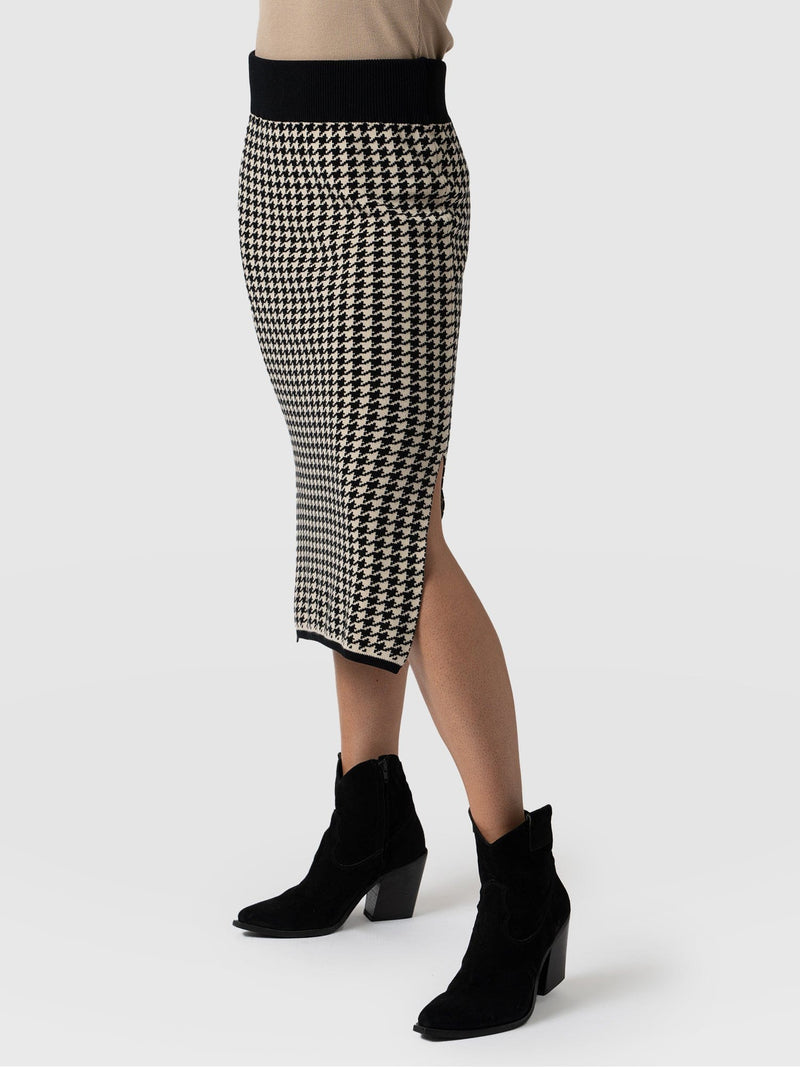 Warren Pencil Skirt - Houndstooth