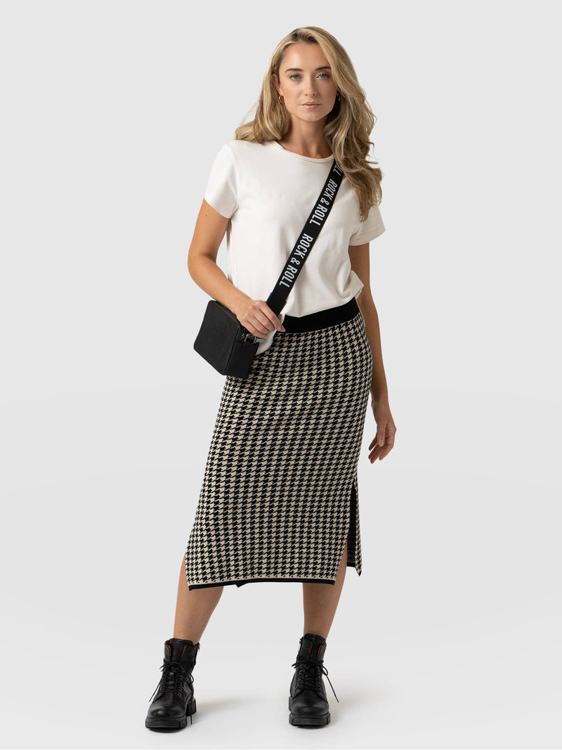 Warren Pencil Skirt - Houndstooth