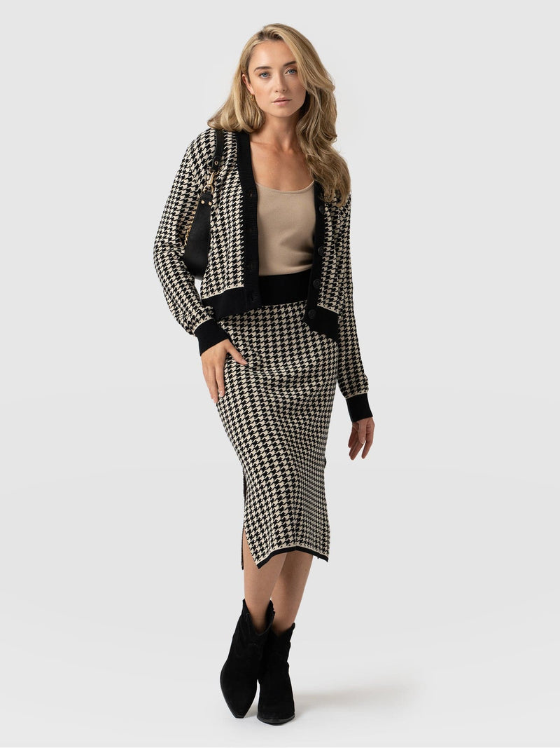 Warren Pencil Skirt - Houndstooth