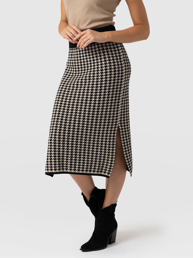 Warren Pencil Skirt - Houndstooth