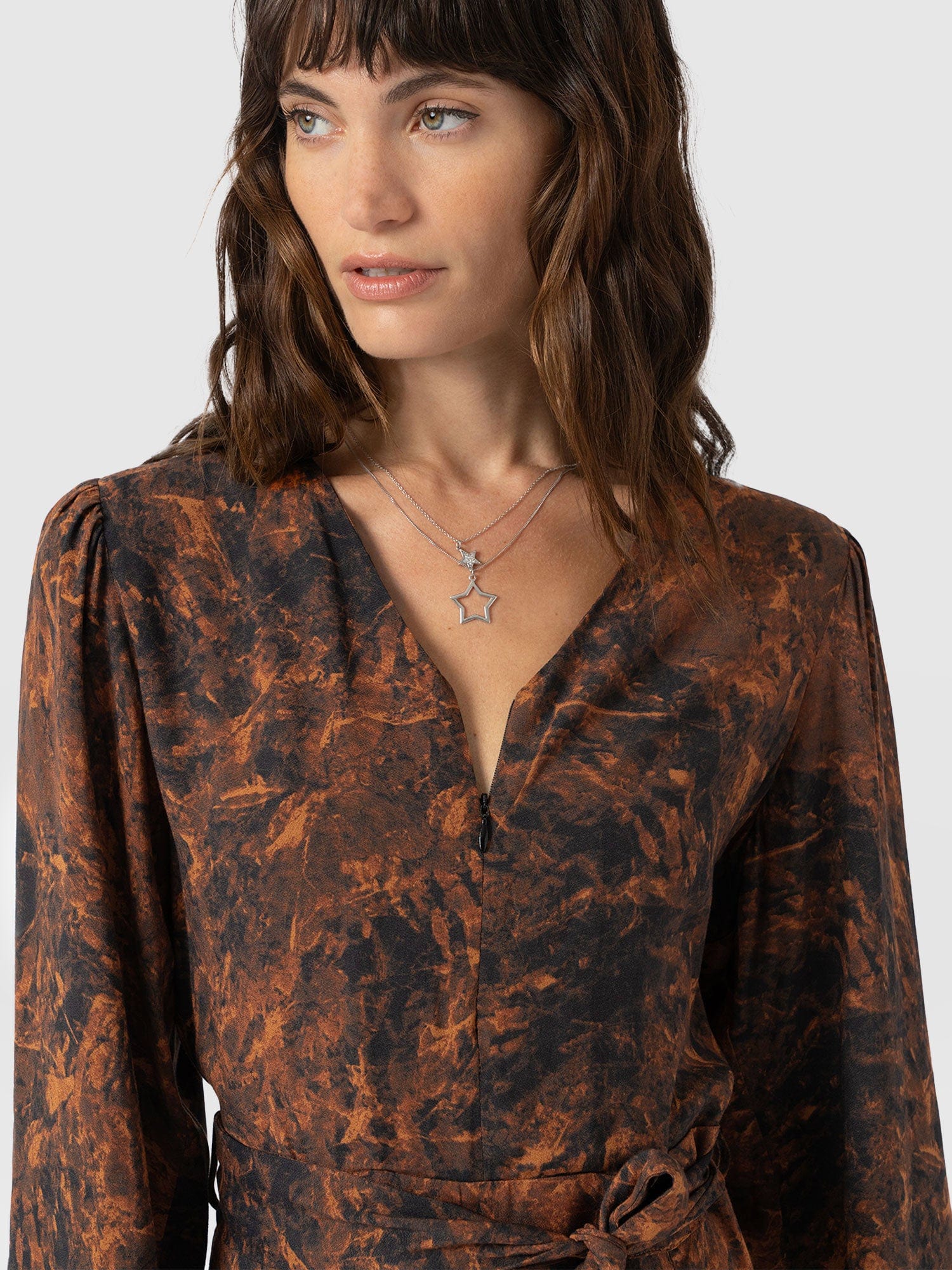 Joselyn Mini Dress - Brown Marble - Women's Dresses | Saint + Sofia® UK
