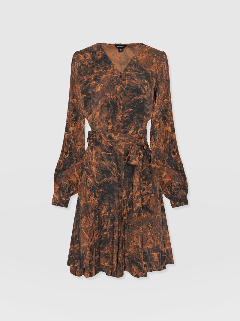 Joselyn Mini Dress - Brown Marble - Women's Dresses | Saint + Sofia® UK