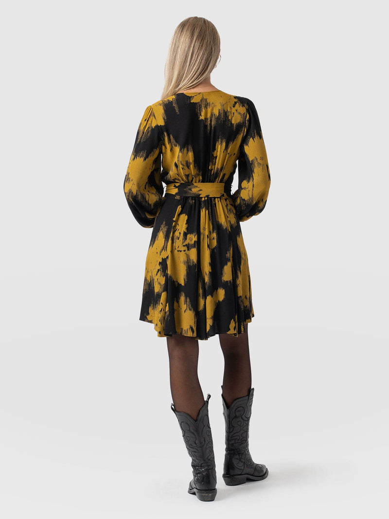 Joselyn Mini Dress - Yellow Fade Floral