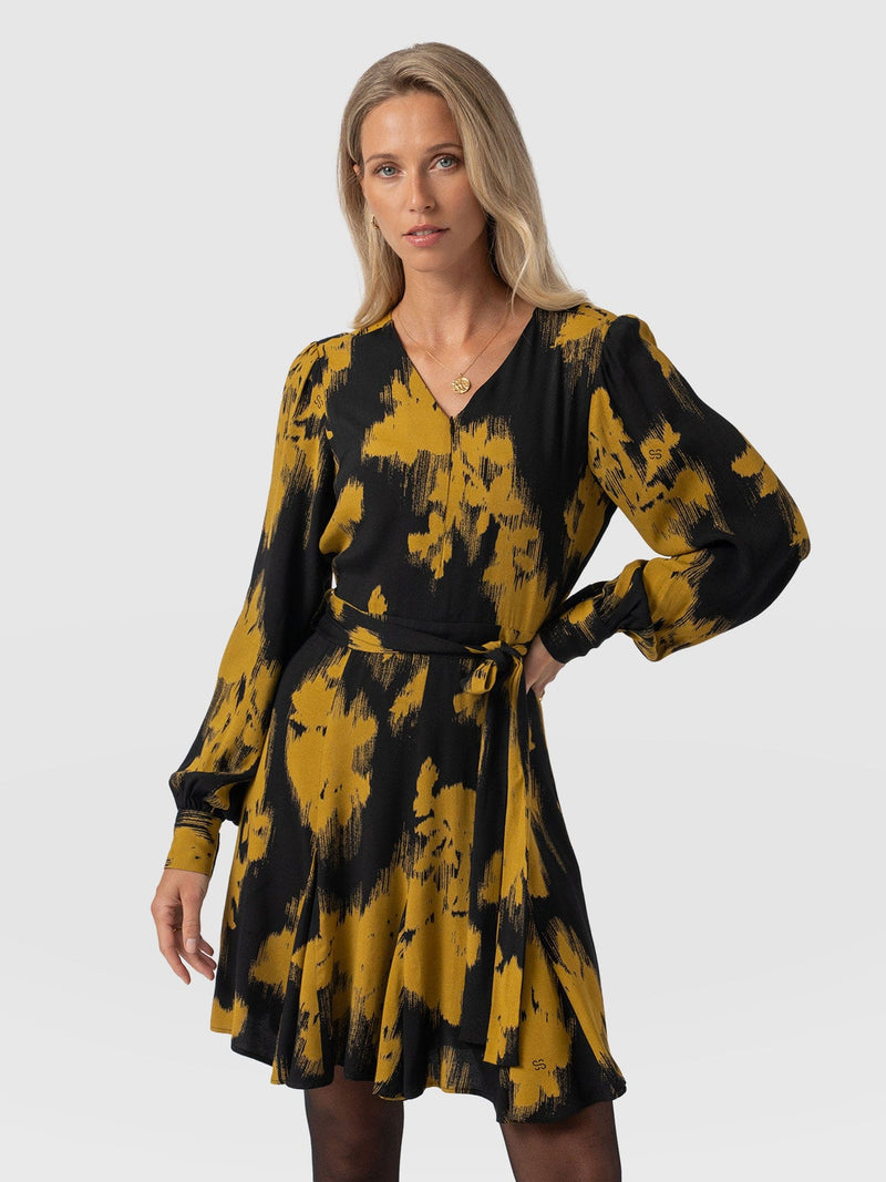 Joselyn Mini Dress - Yellow Fade Floral