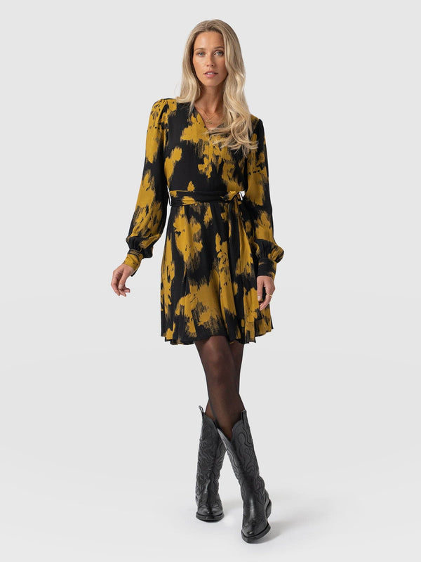 Joselyn Mini Dress - Yellow Fade Floral