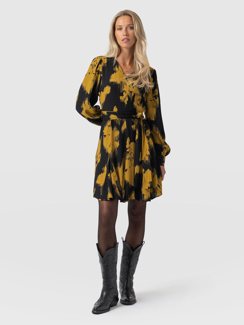 Joselyn Mini Dress - Yellow Fade Floral