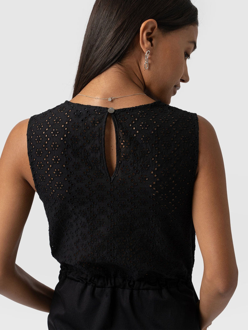 Kara Dress - Black Broderie