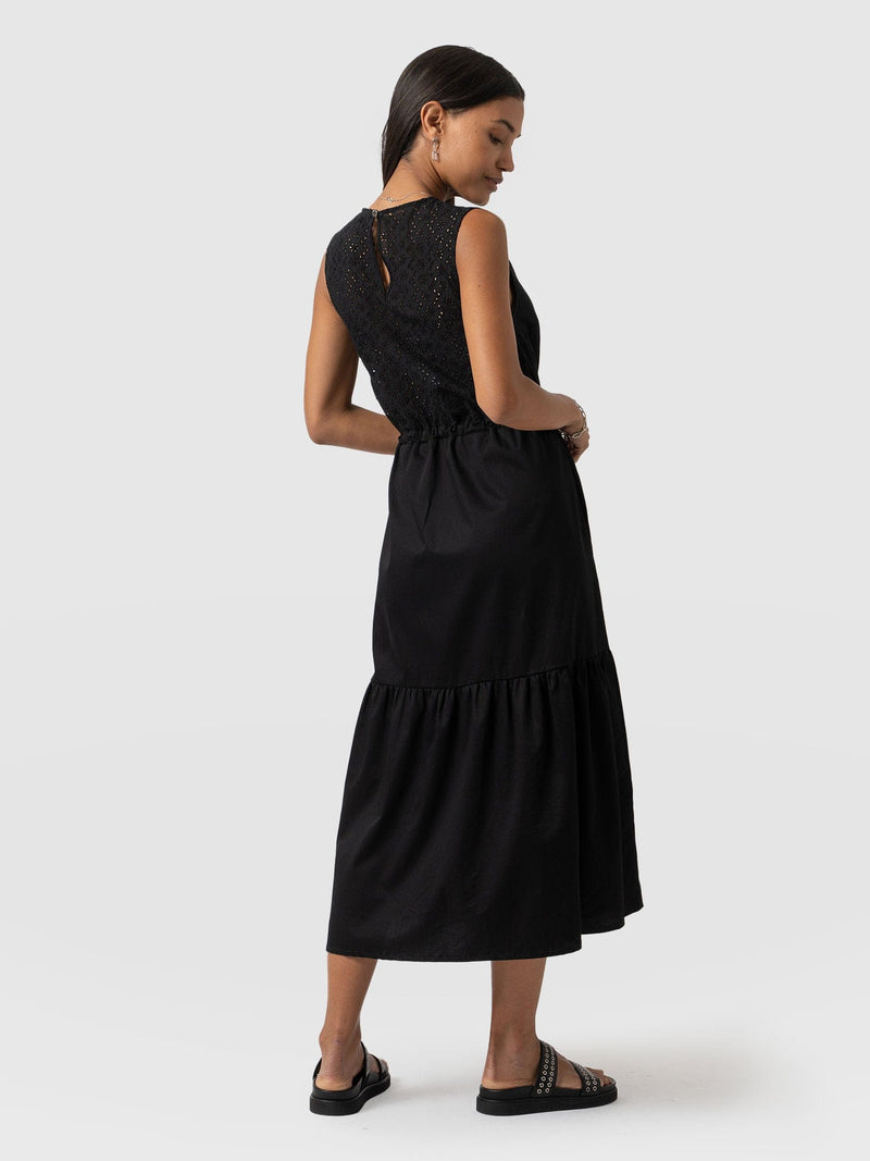 Kara Dress - Black Broderie