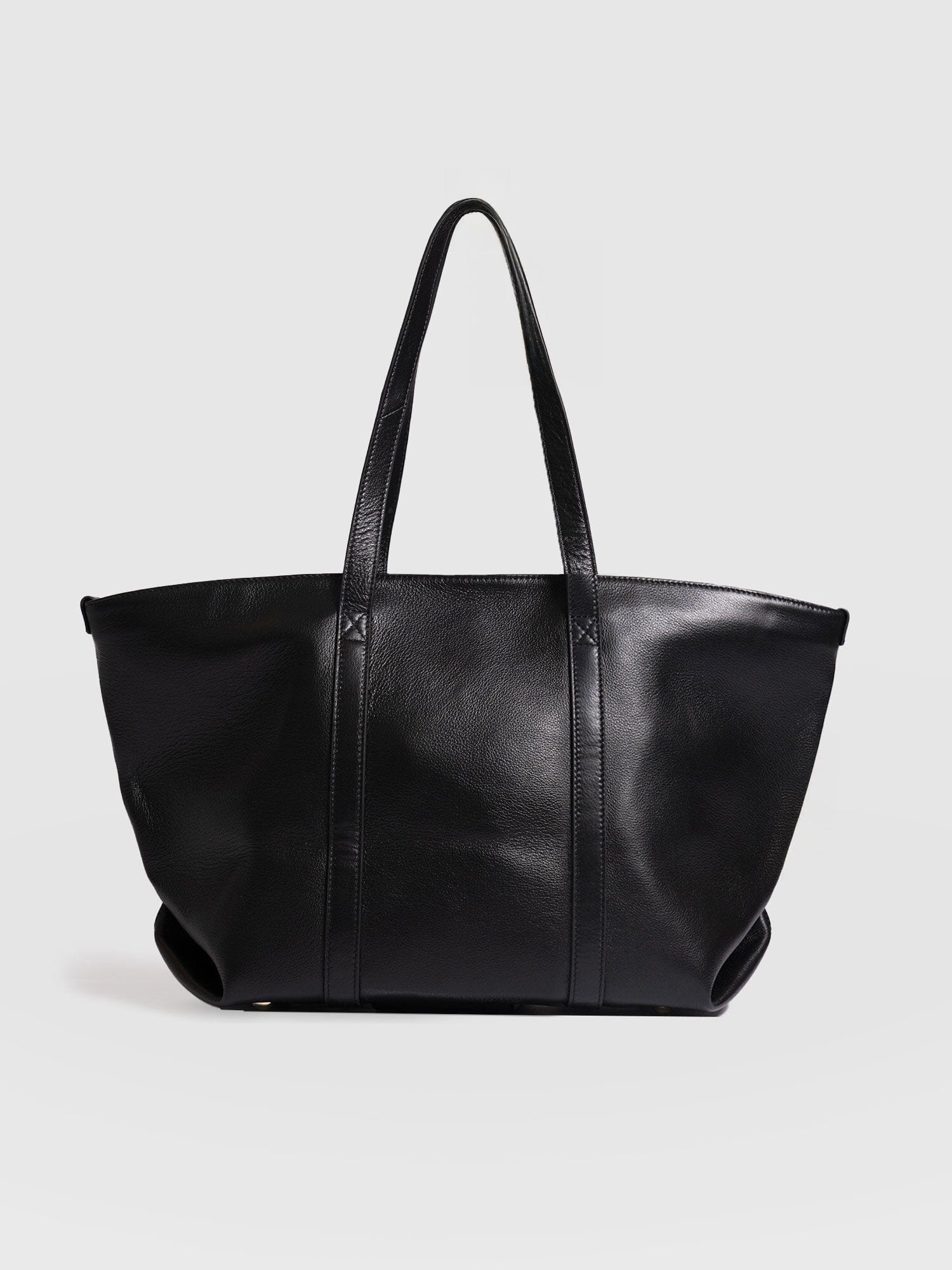 Kara Shopper Bag - Black Leather