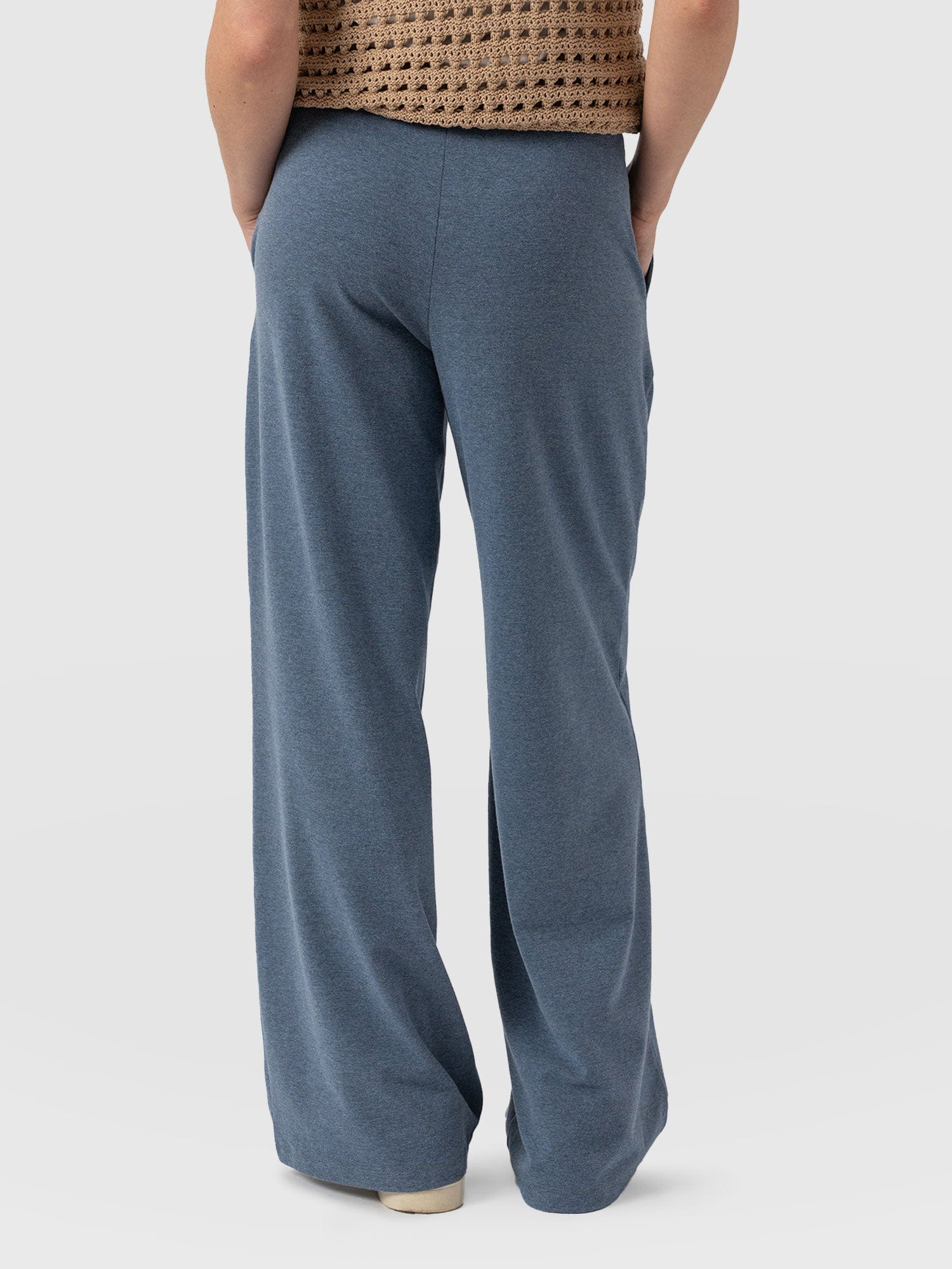 Keller Wide Leg Pant Blue  - Women's Trousers | Saint + Sofia® UK