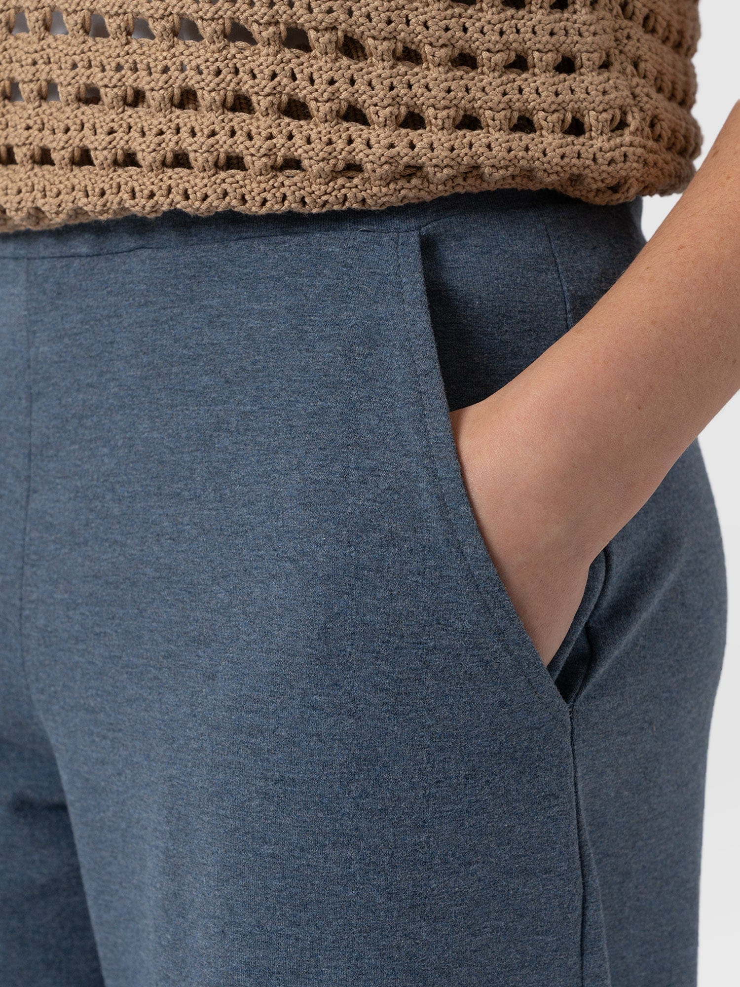 Keller Wide Leg Pant Blue  - Women's Trousers | Saint + Sofia® UK