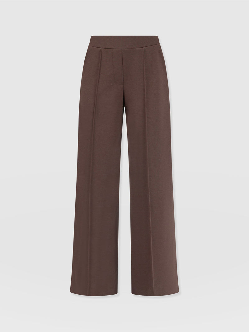 Keller Wide Leg Pant - Brown - Women's Trousers | Saint + Sofia® UK