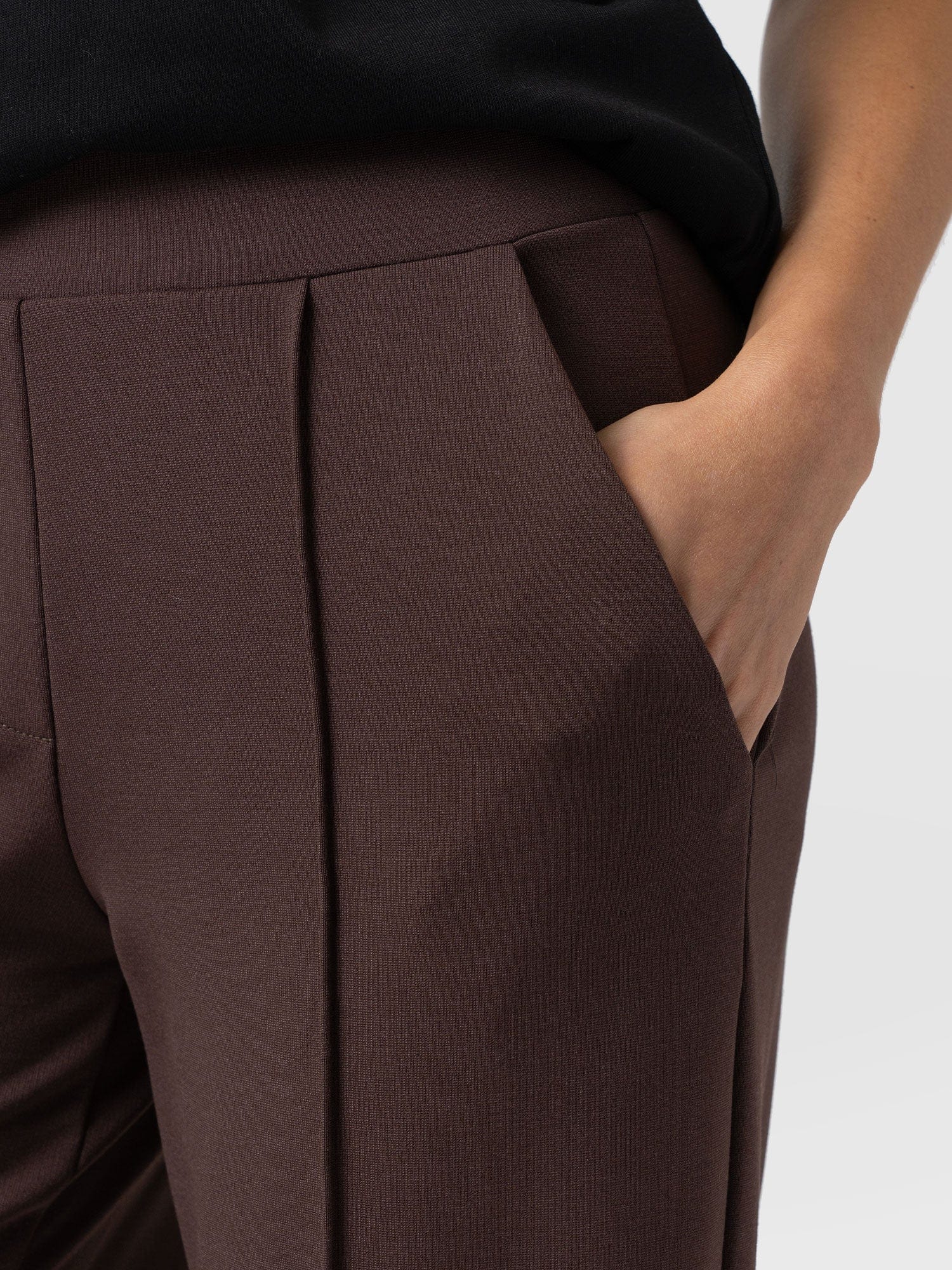 Keller Wide Leg Pant - Brown - Women's Trousers | Saint + Sofia® UK