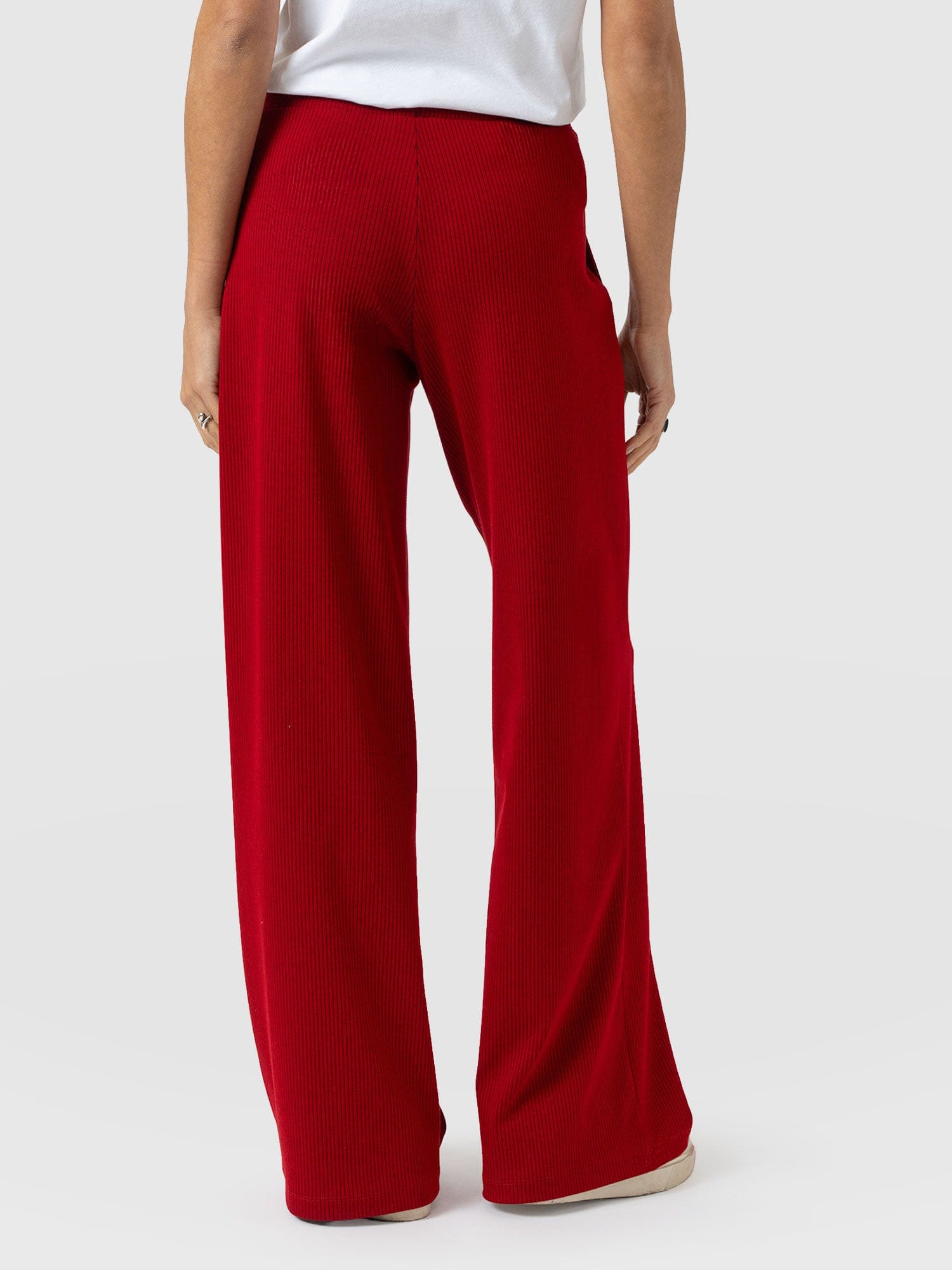 Keller Wide Leg Pant - Deep Red - Women's Trousers | Saint + Sofia® UK