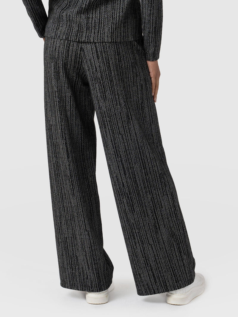 Keller Wide Leg Pant - Grey/Black