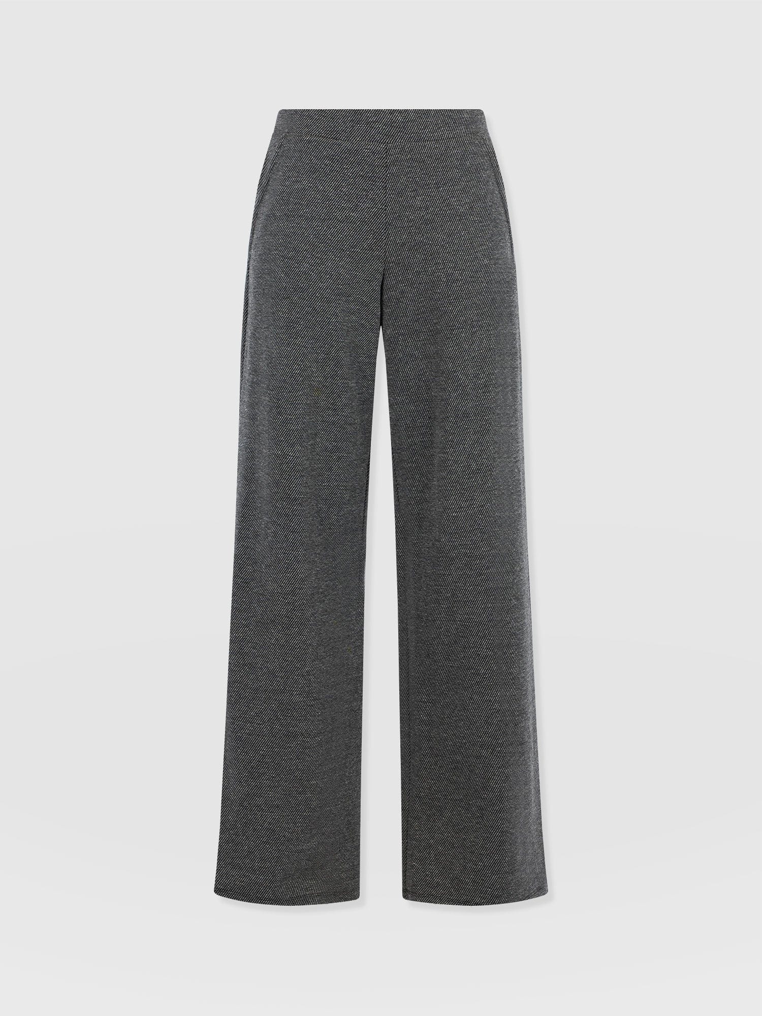 Keller Wide Leg Pant - Grey Twill - Women's Trouserss | Saint + Sofia® UK