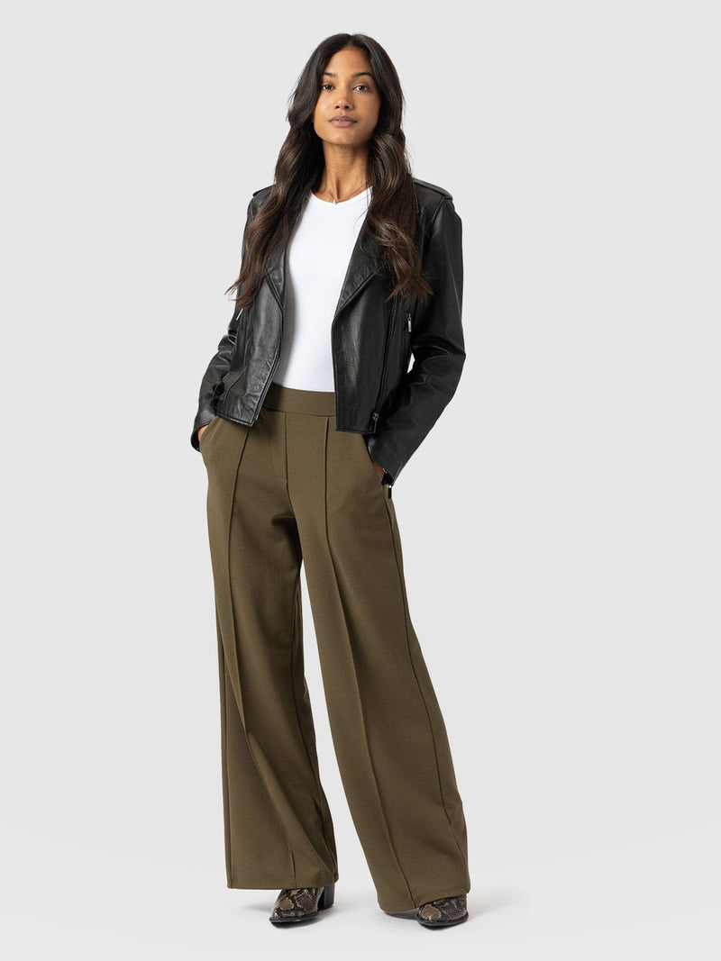 Keller Wide Leg Pant - Khaki