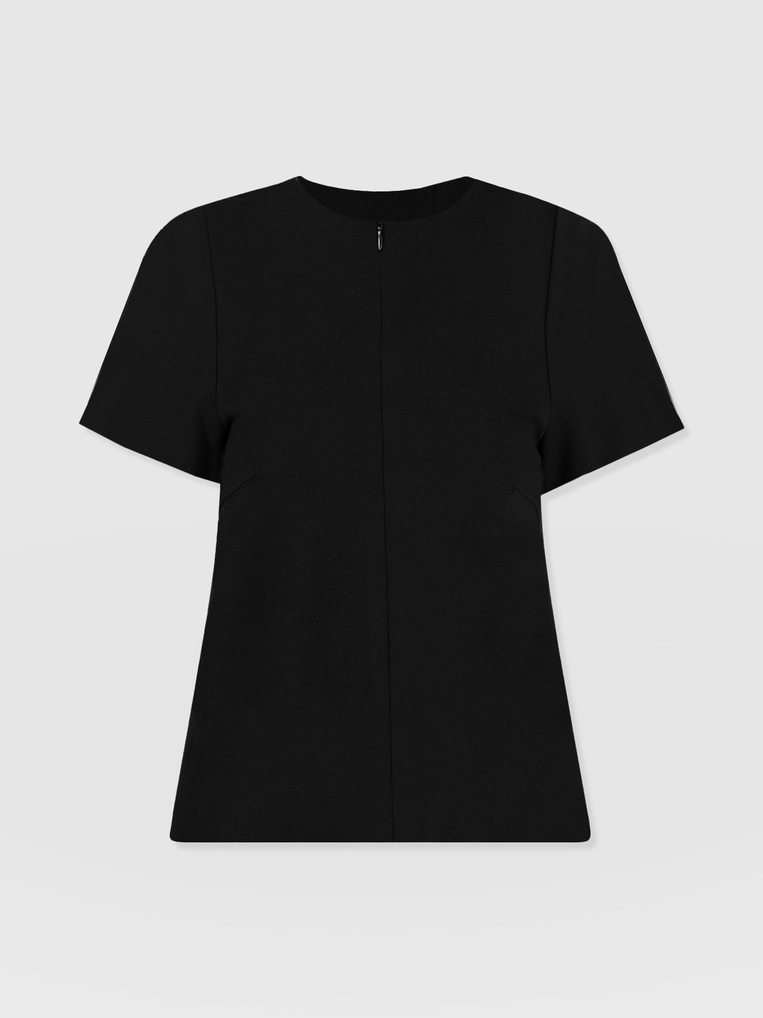 Keller Zip Up Tee - Black