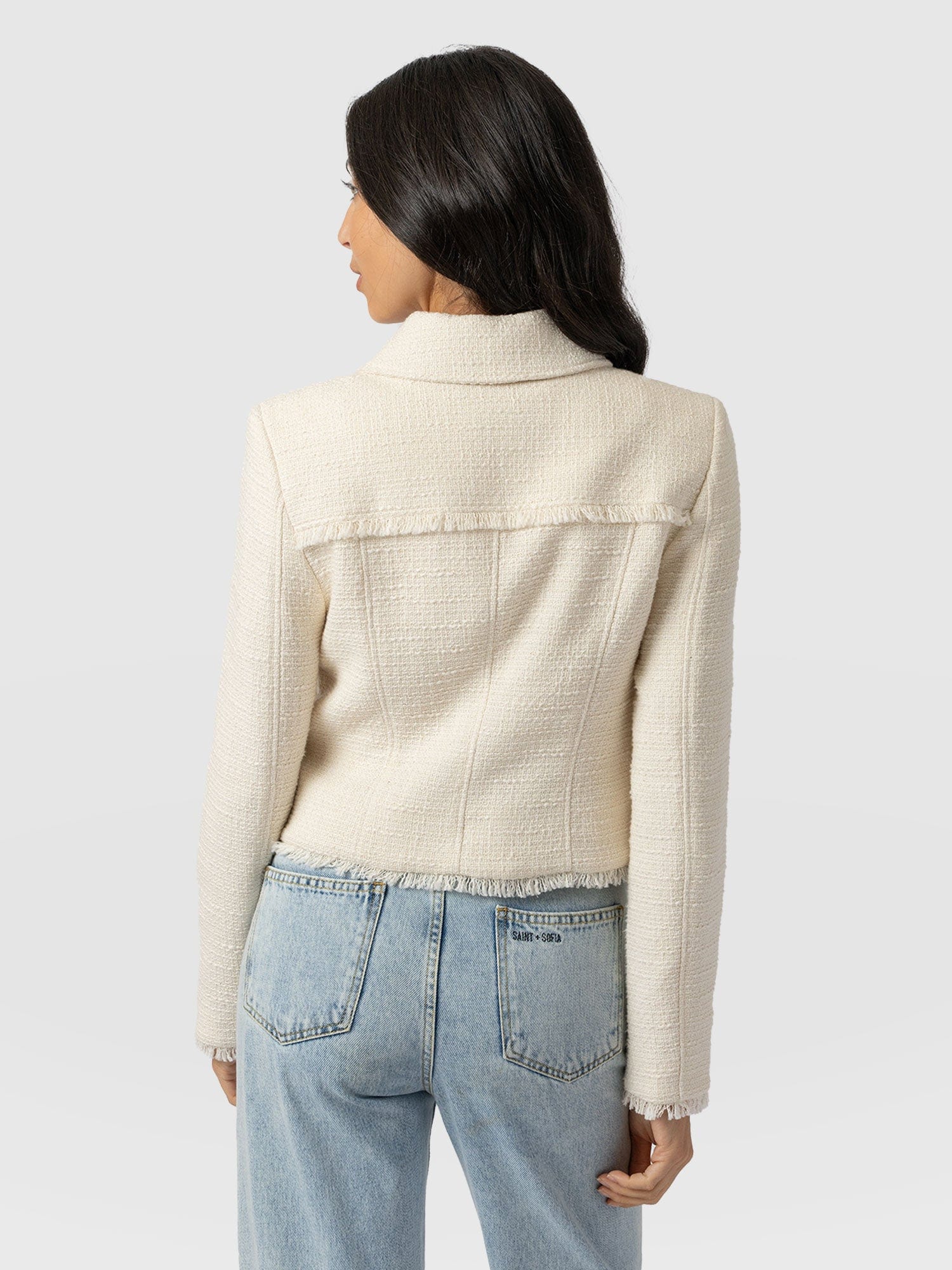 Kinley Jacket Cream - Women's Jackets | Saint + Sofia® UK