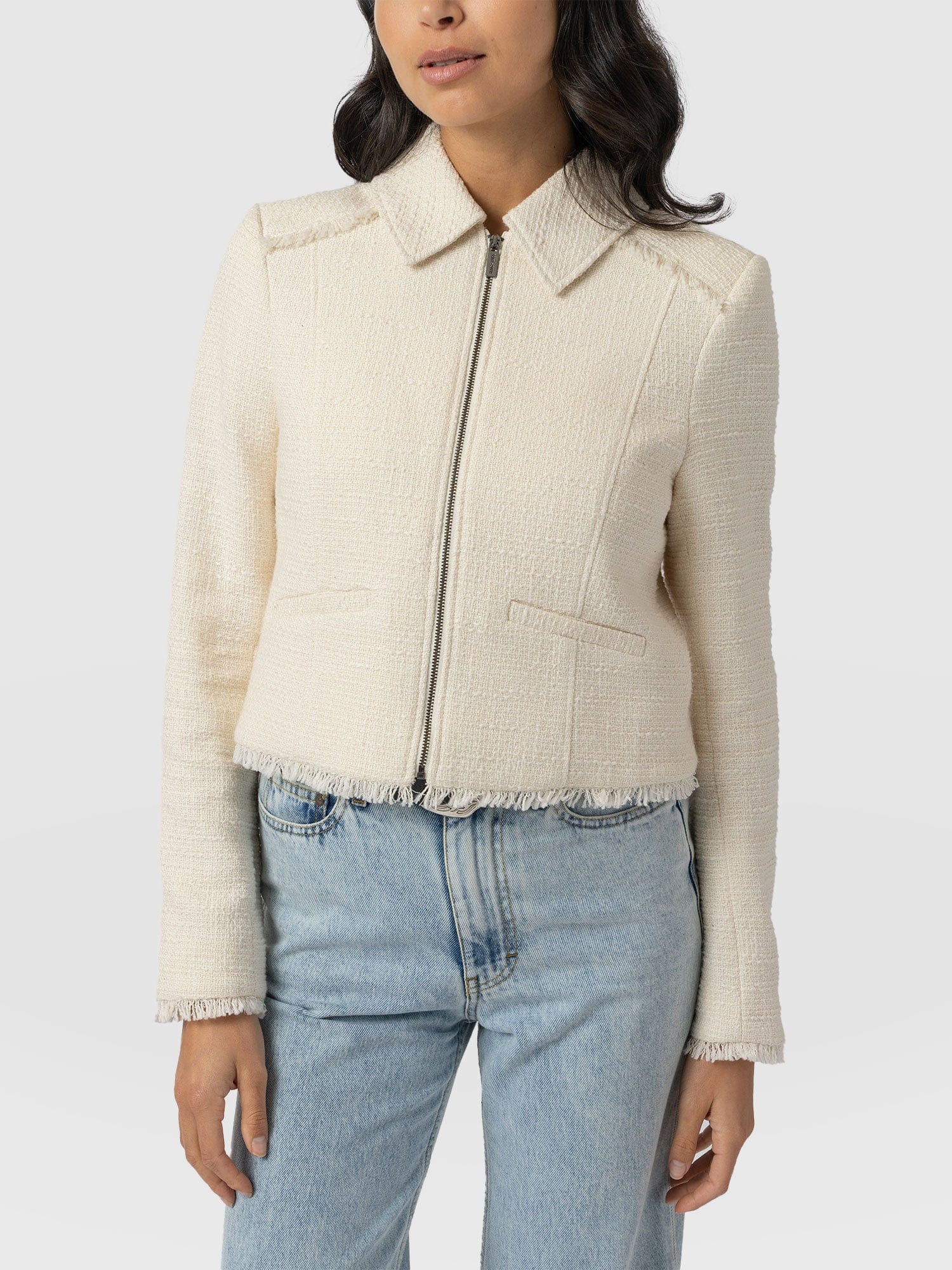 Kinley Jacket Cream - Women's Jackets | Saint + Sofia® UK