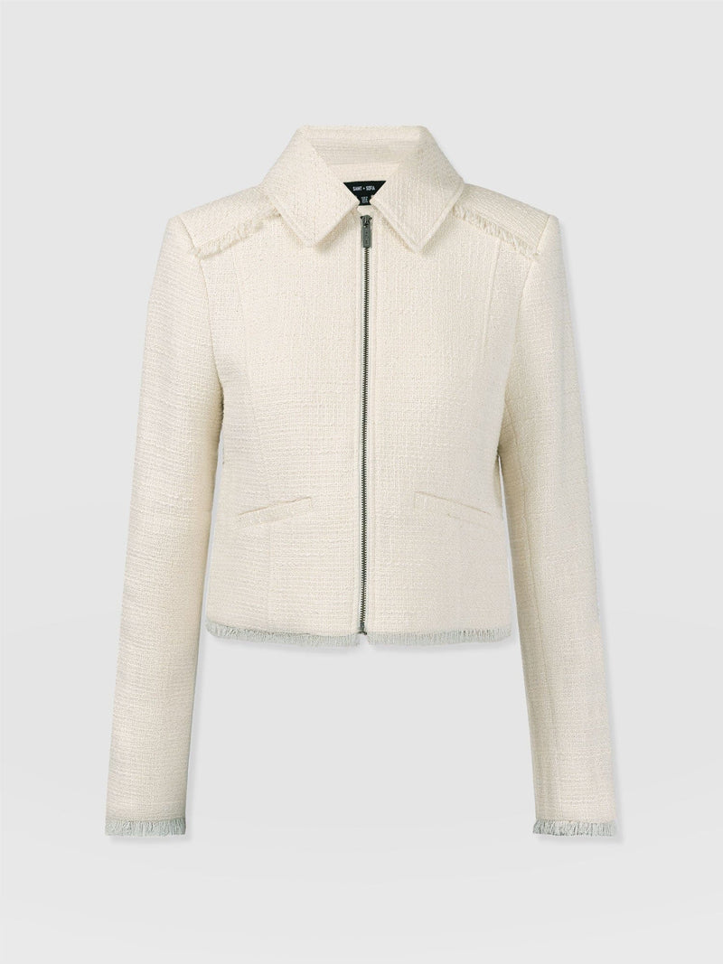 Kinley Jacket Cream - Women's Jackets | Saint + Sofia® UK