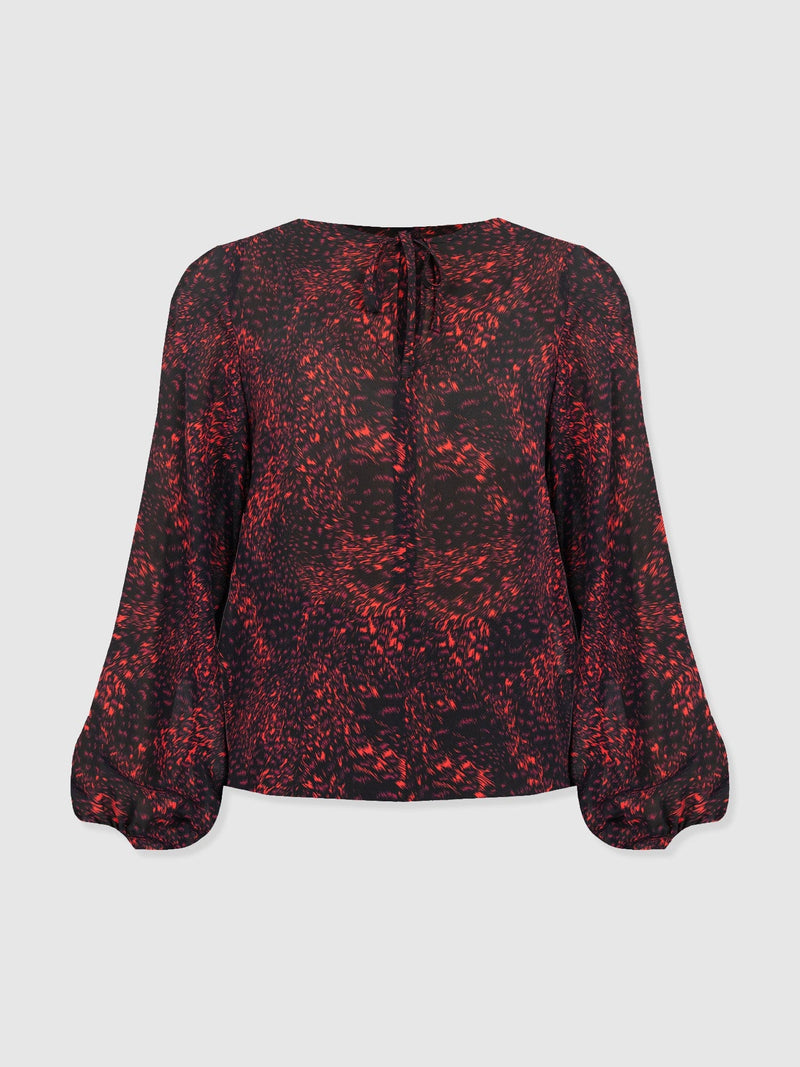 Kristen Blouse - Red Fade Spot
