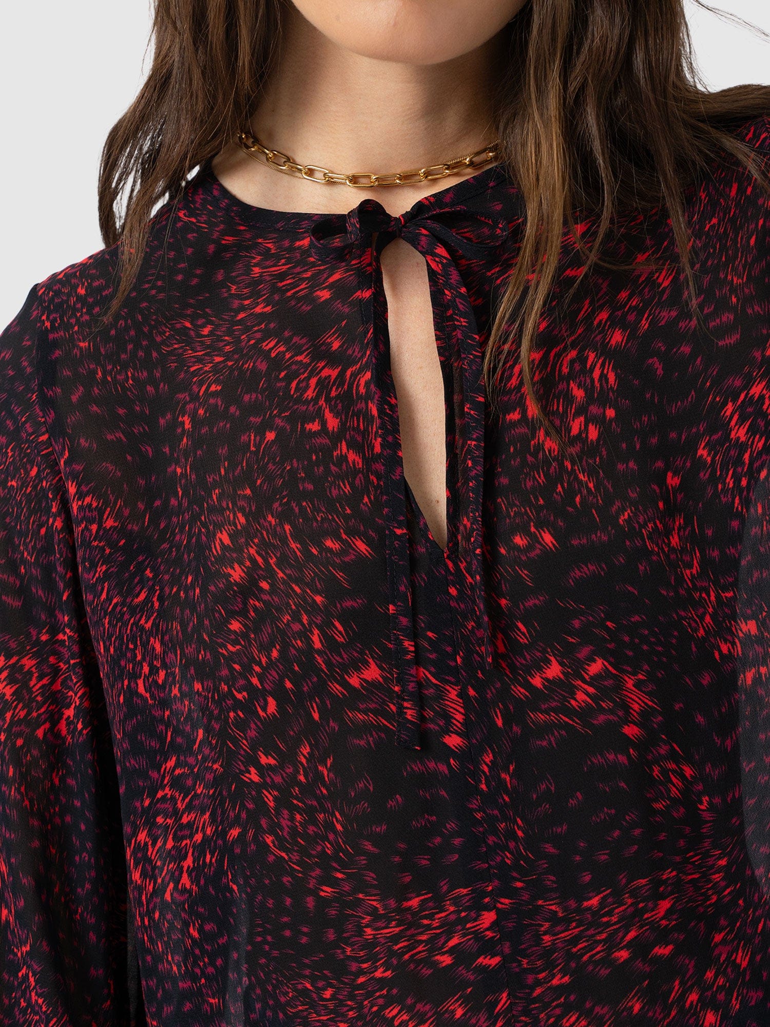 Kristen Blouse - Red Fade Spot