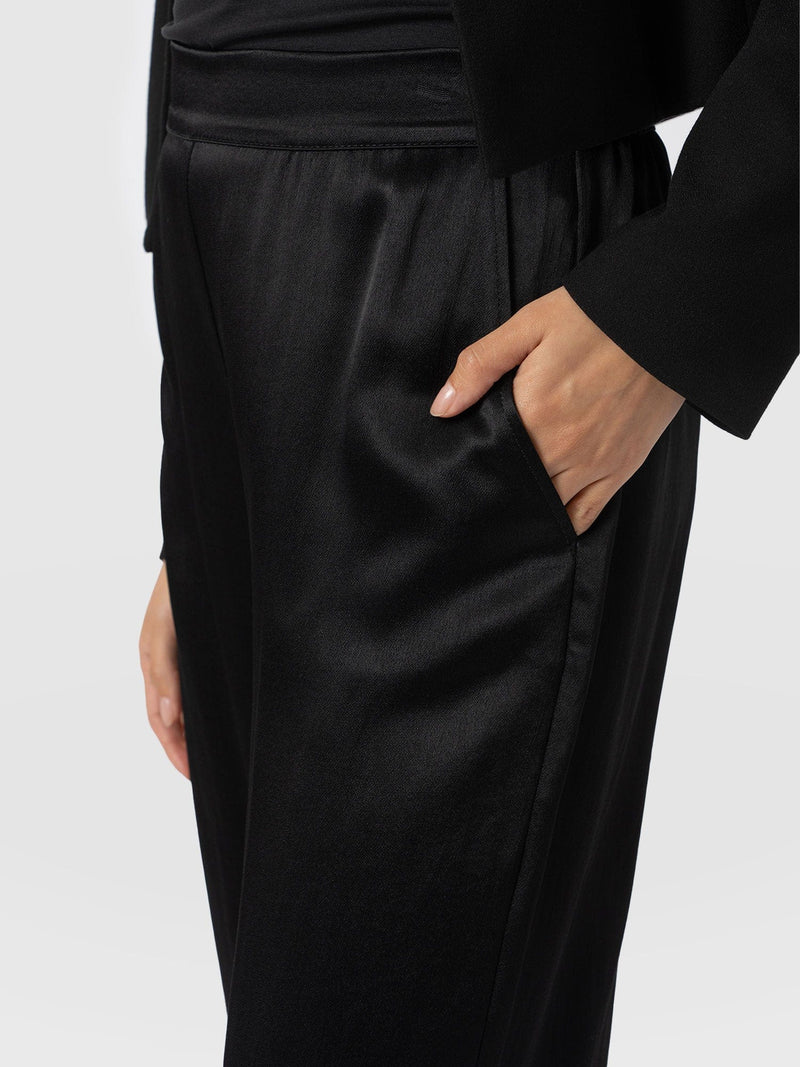 Langley Wide Leg Pant - Black