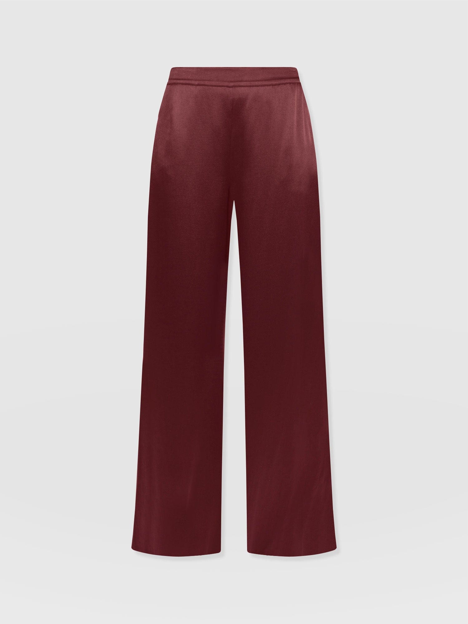 Langley Wide Leg Pant - Maroon