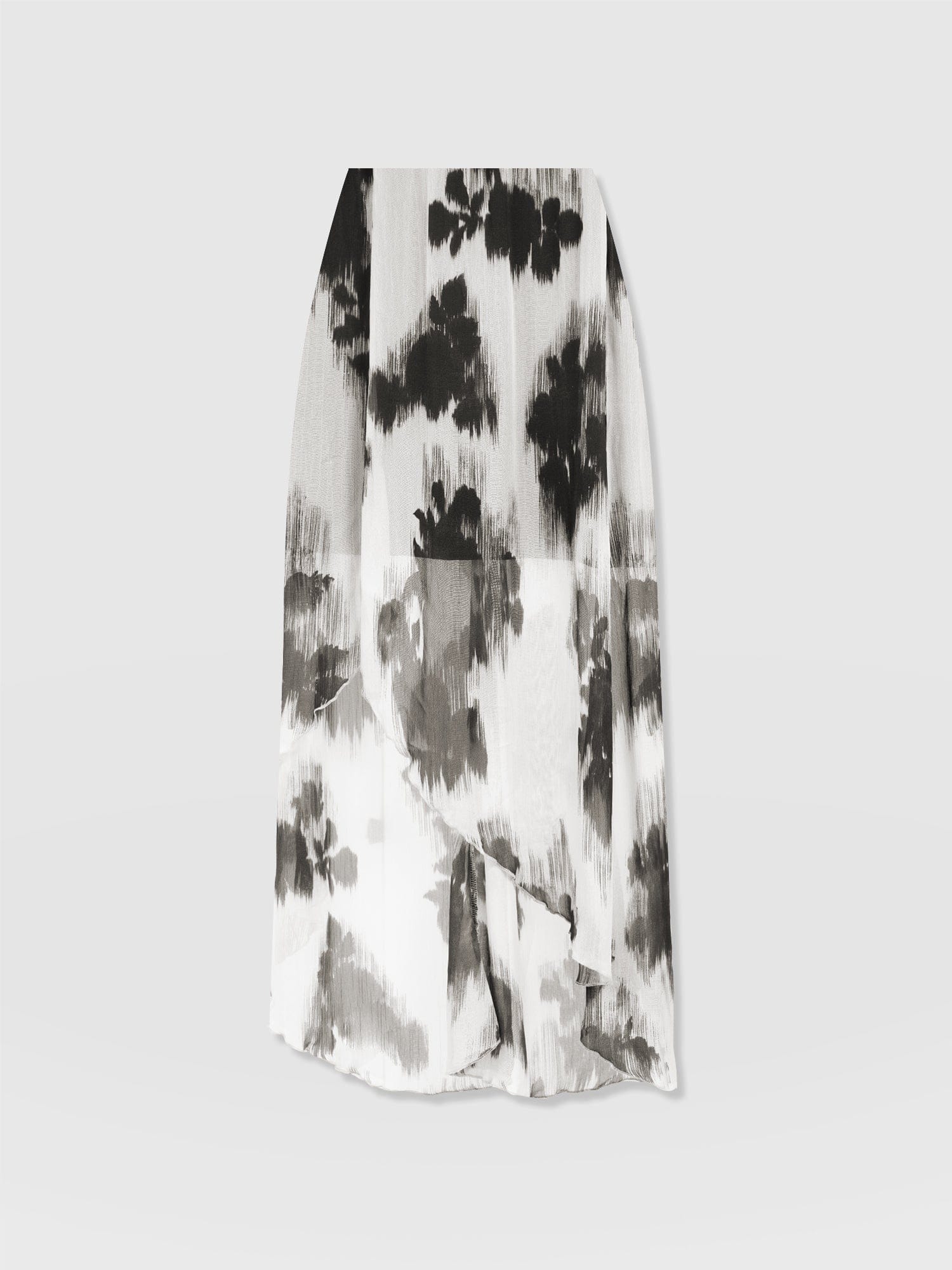 Lexi High Low Skirt - White Fade Floral - Women's Skirts | Saint + Sofia® UK