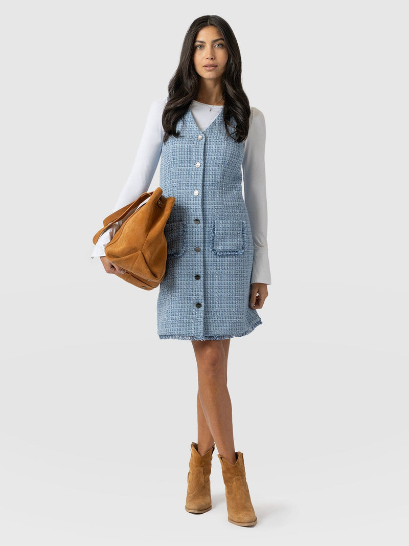 Luther Mini Dress - Pale Blue