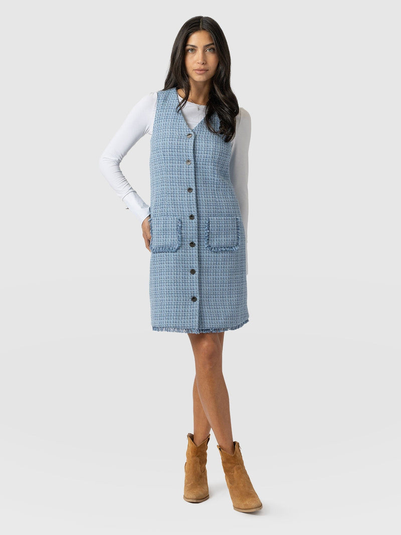 Luther Mini Dress - Pale Blue