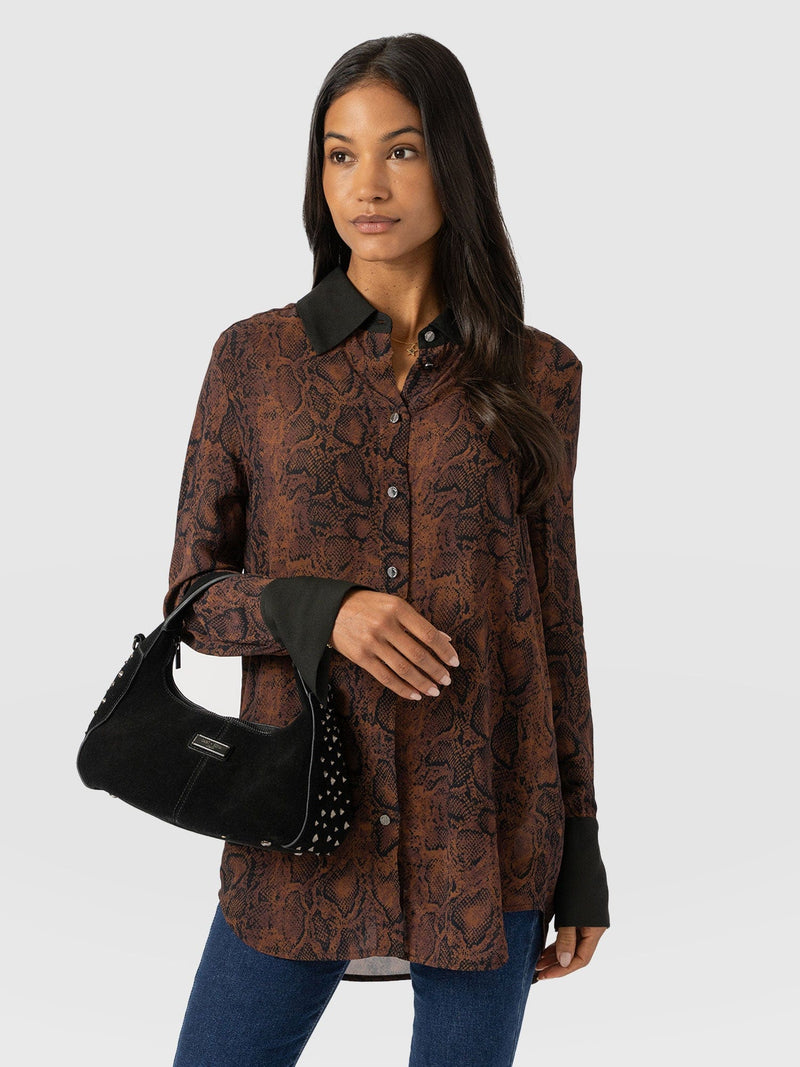 Madison Shirt - Brown Snake