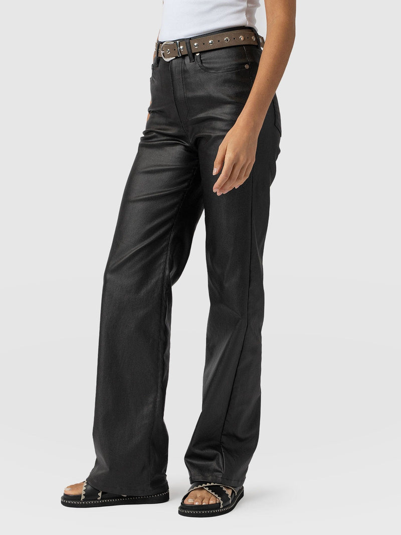 Maeve Wide Leg Pant - Black