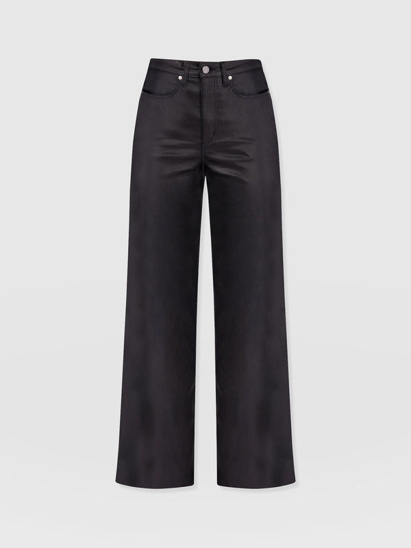 Maeve Wide Leg Pant - Black