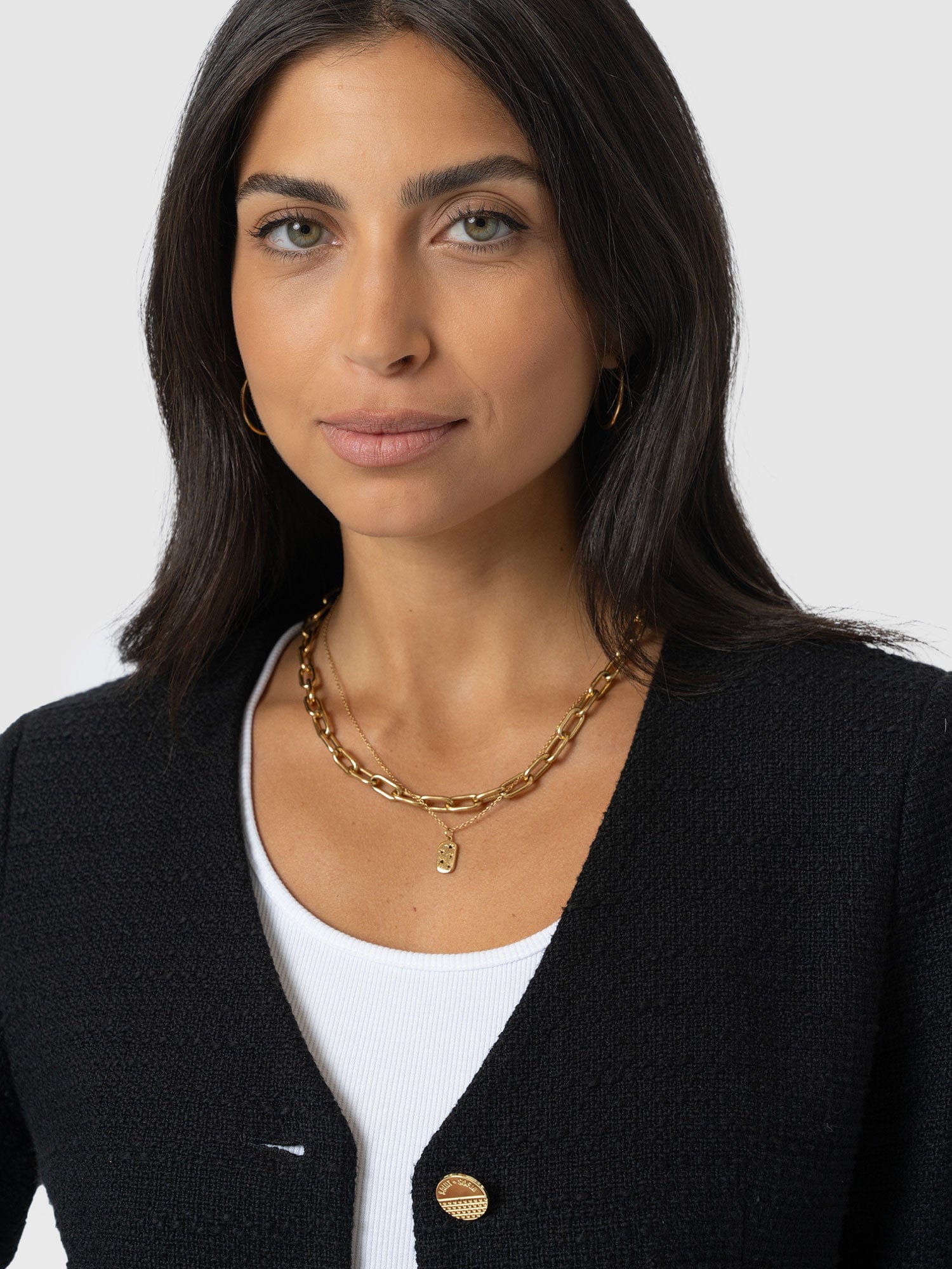 Margot V Neck Jacket - Black - Women's Jackets | Saint + Sofia? UK