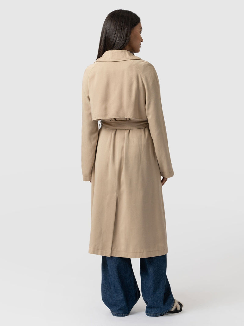 Marion Double Breasted Trench - Beige