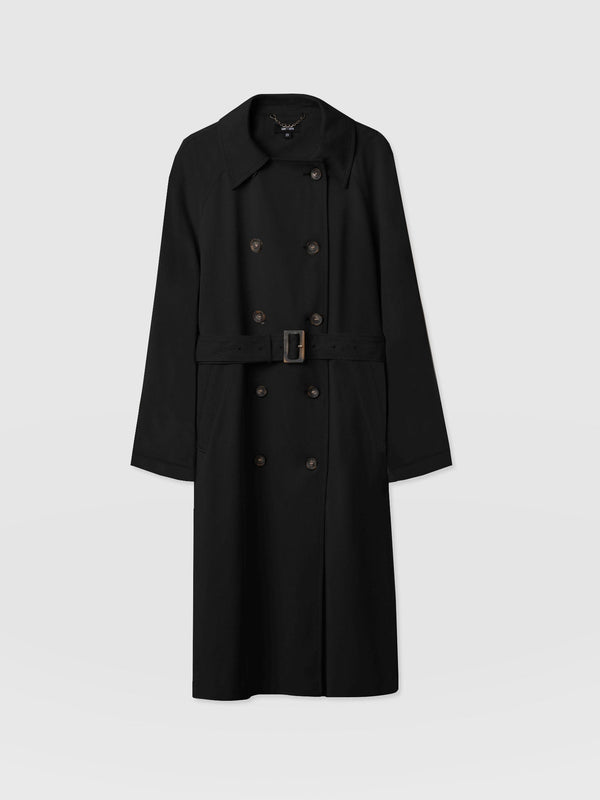 Marion Double Breasted Trench - Black