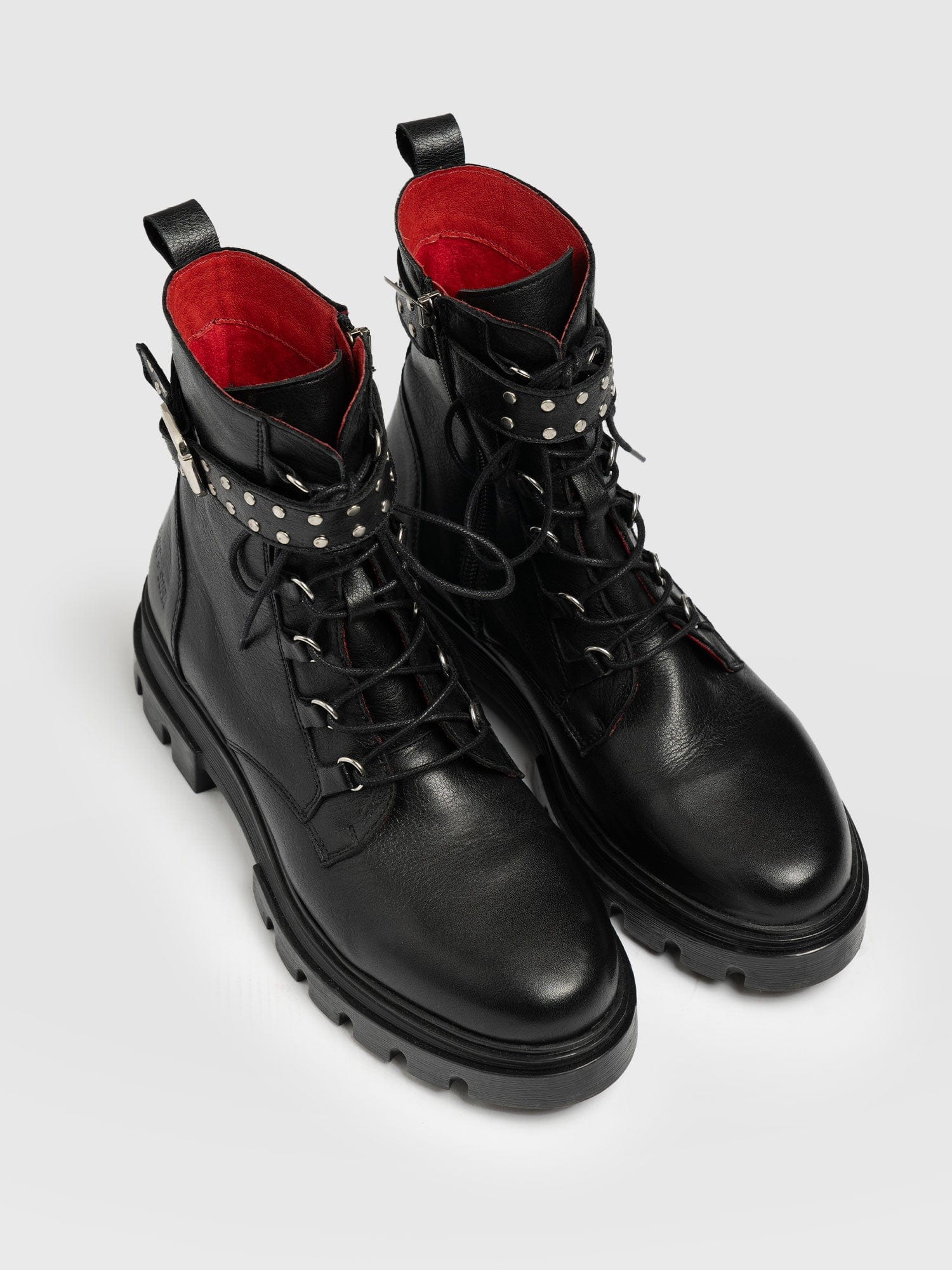 Southbank Studded Boot Black - Women's Leather Boots | Saint + Sofia® UK