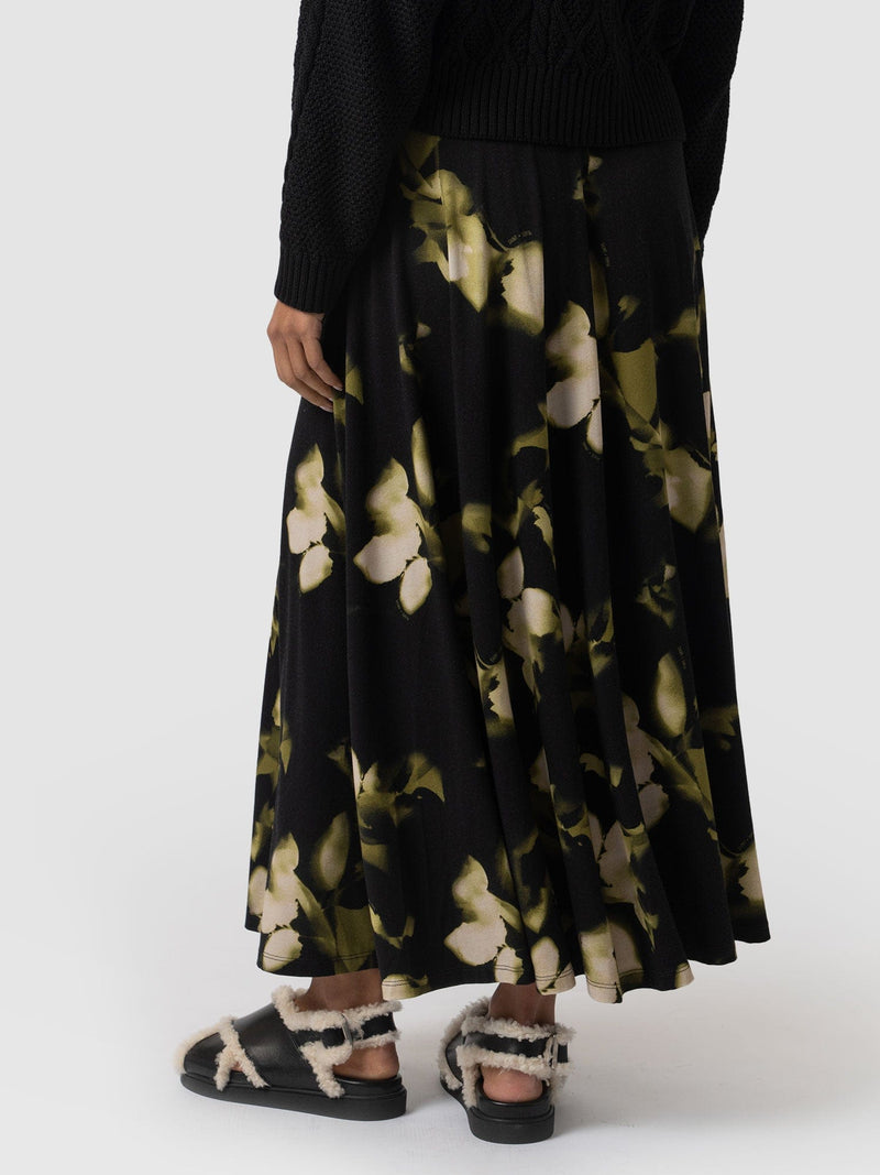 Nora A-Line Skirt - Green Aurora