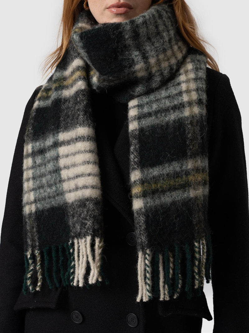 Nora Check Scarf - Green