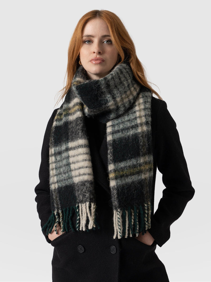 Nora Check Scarf - Green