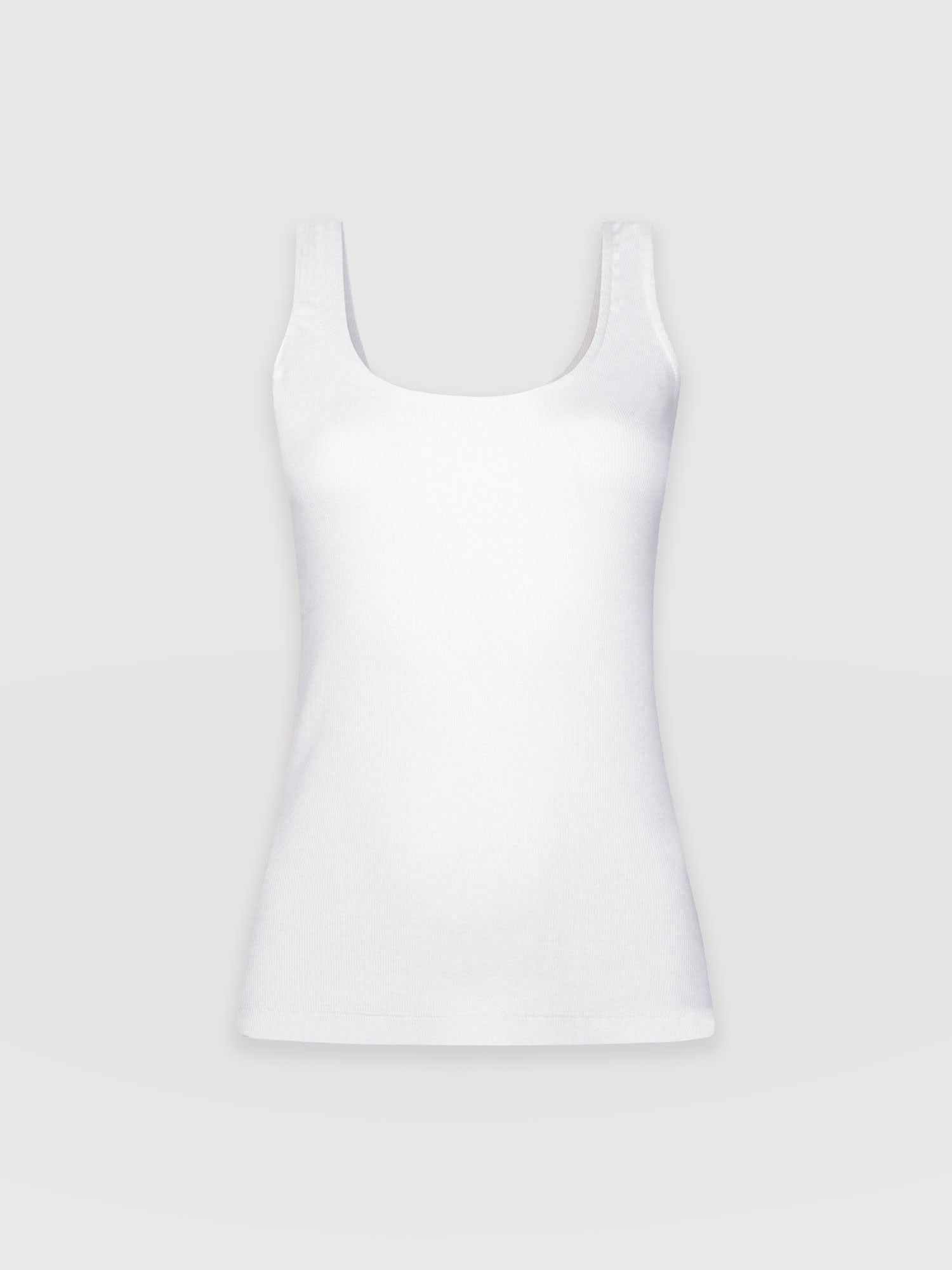 Olivia Rib Vest - White