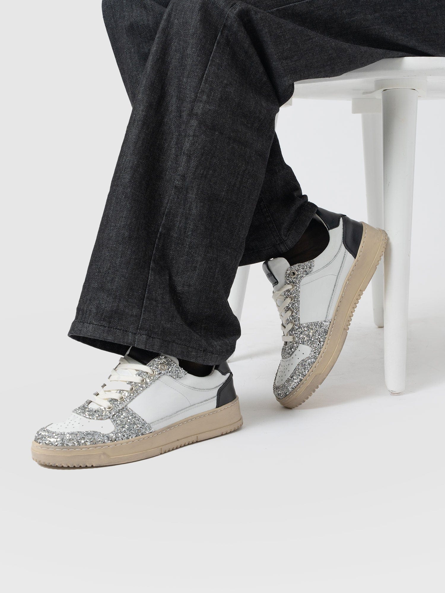 Onyx Trainer - White/Black - Women's Shoes | Saint + Sofia? UK