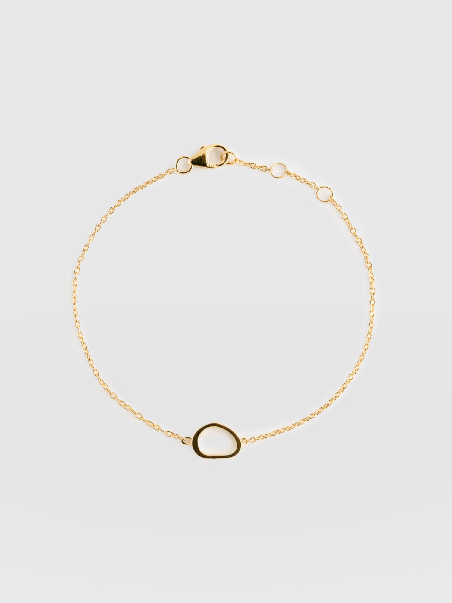 Organic Open Oval Bracelet - Gold