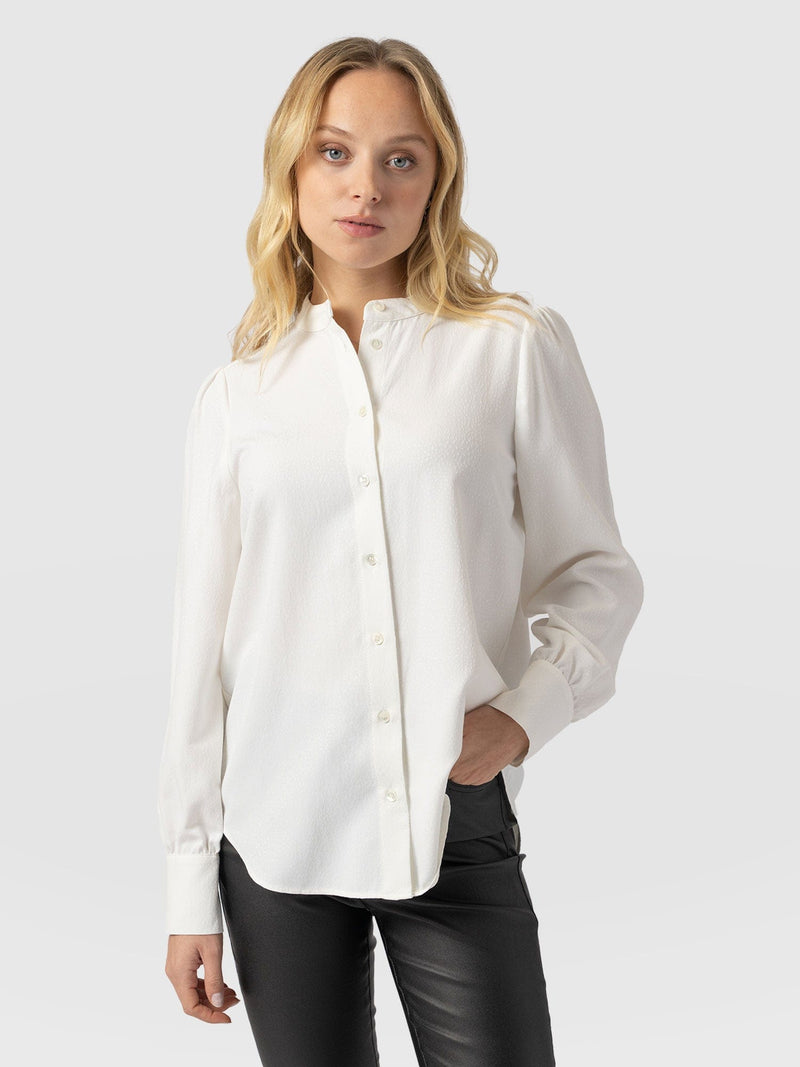 Paxton Pussybow Blouse - Cream