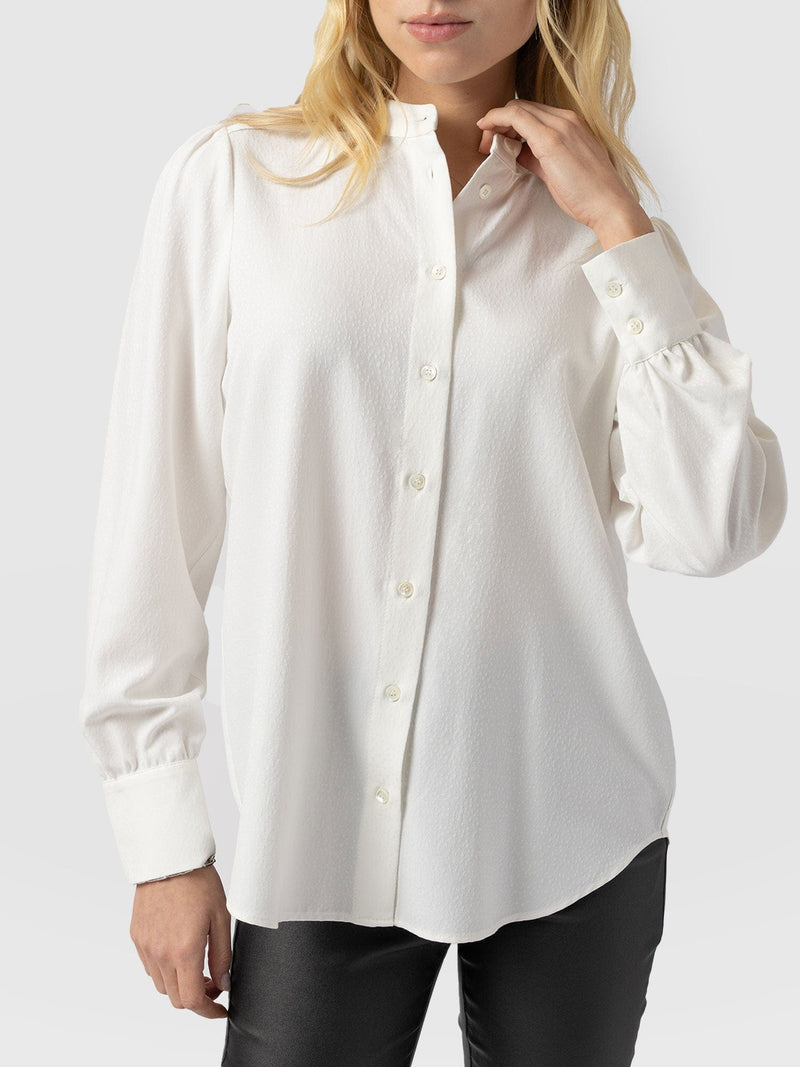 Paxton Pussybow Blouse - Cream