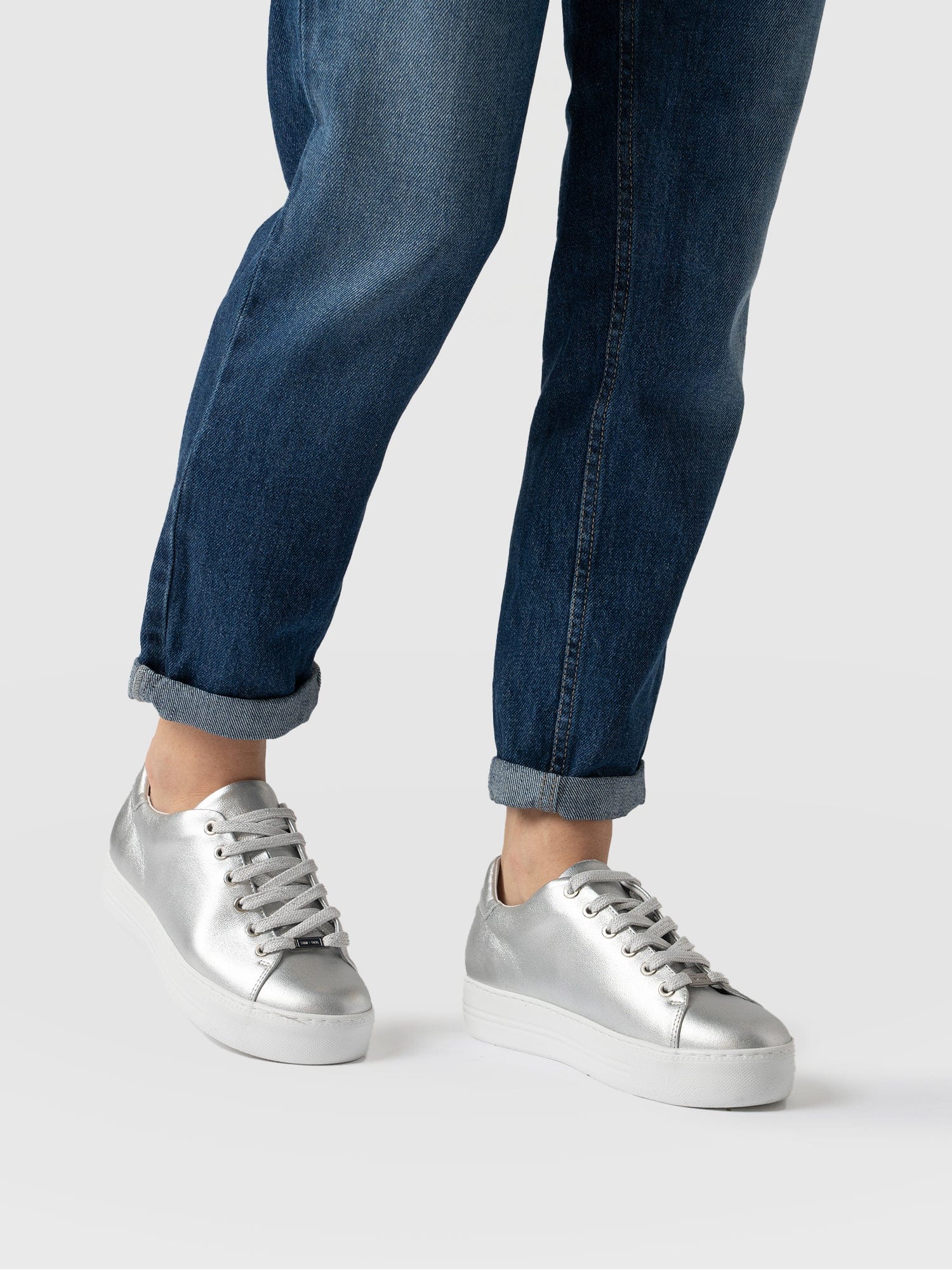 Portland Trainer Silver - Women's Trainers | Saint + Sofia® UK