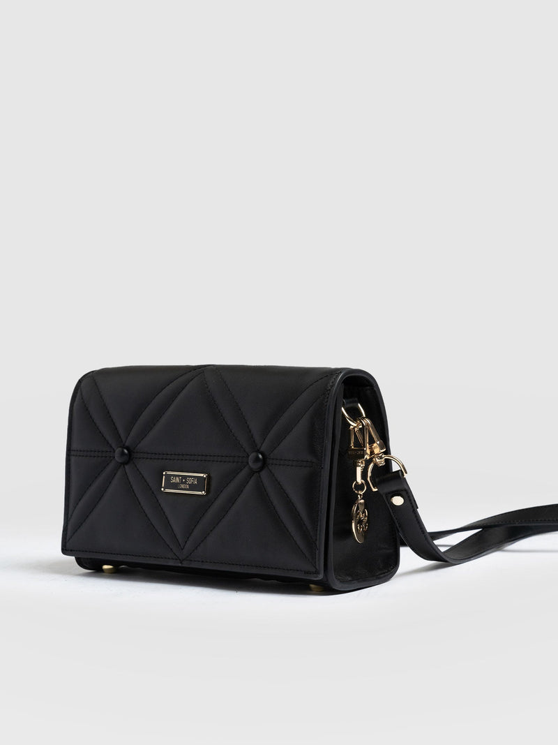 Quilted Keira Cross Body Bag - Black